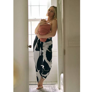 New Anthropologie Botanica Linen Joggers The Odells $280 B&W Small